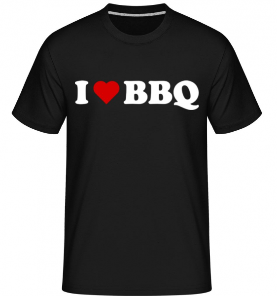 I Love BBQ -  Shirtinator tričko pre pánov - Čierna - Predné