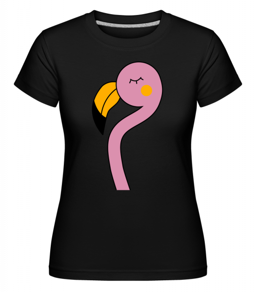 Cute Flamingo -  Shirtinator tričko pre dámy - Čierna - Predné