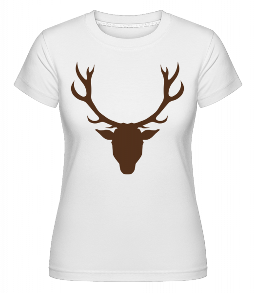 Deer - Brown -  Shirtinator tričko pre dámy - Biela - Predné