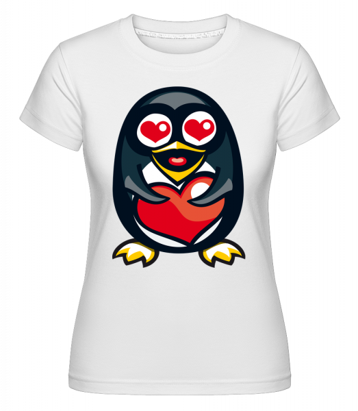 Love Penguin -  Shirtinator tričko pre dámy - Biela - Predné