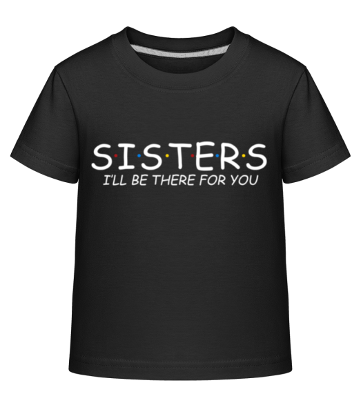 Sisters Friends - Detské Shirtinator tričko - Čierna - Predné