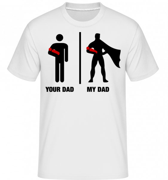 Váš otec vs môj otec -  Shirtinator tričko pre pánov - Biela - Predné