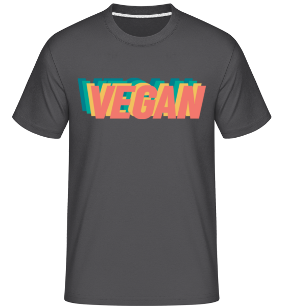 Vegan -  Shirtinator tričko pre pánov - Antracit - Predné