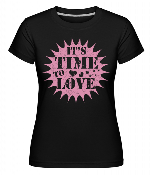 Je čas lásky -  Shirtinator tričko pre dámy - Čierna1 - Predné