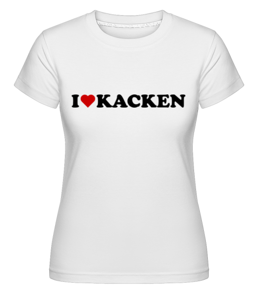 I Love Kacken -  Shirtinator tričko pre dámy - Biela - Predné