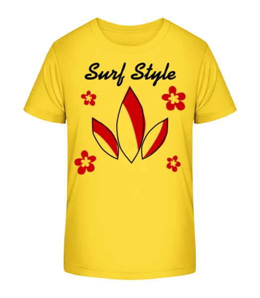 surf Style - Detské bio tričko Stanley Stella - Žltá - Predné