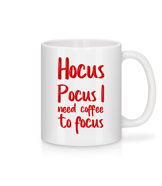 Hocus Pocus I Need Coffee Do focu - Keramický hrnček - Biela - Predné