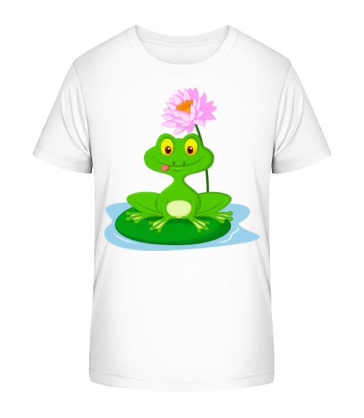 Grinning Frog - Detské bio tričko Stanley Stella - Biela - Predné