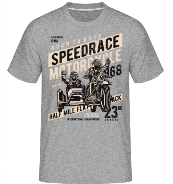 Speedrace -  Shirtinator tričko pre pánov - Melírovo šedá - Predné