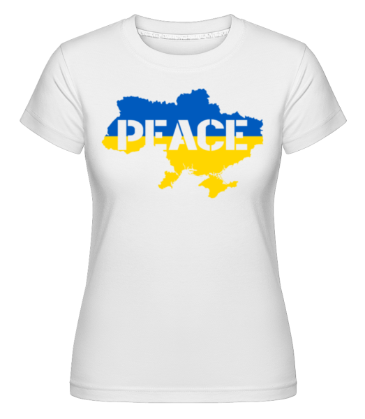 Mier Ukrajina Krajina -  Shirtinator tričko pre dámy - Biela - Predné