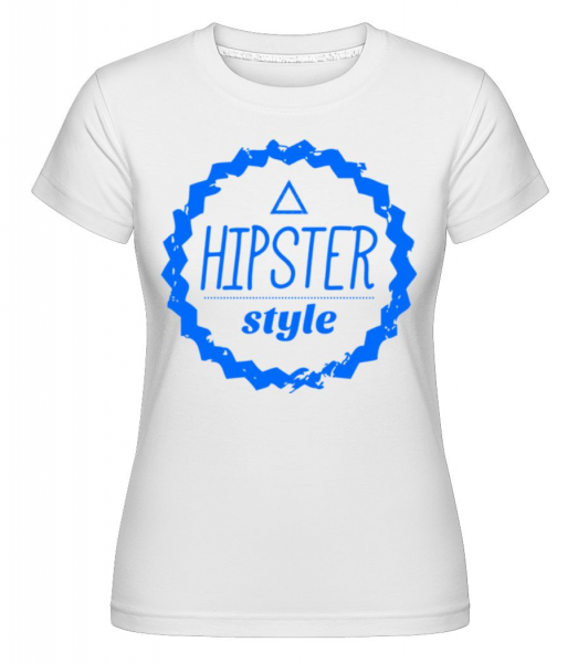 Hipster Style Logo -  Shirtinator tričko pre dámy - Biela - Predné