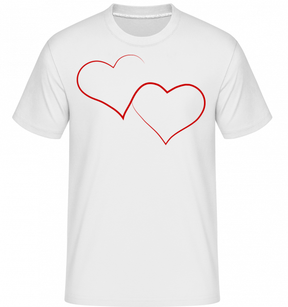 Two Hearts -  Shirtinator tričko pre pánov - Biela - Predné