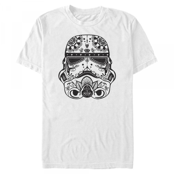 Star Wars - Stormtrooper Sugar Skull Troop - Pánske Tričko - Biela - Predné