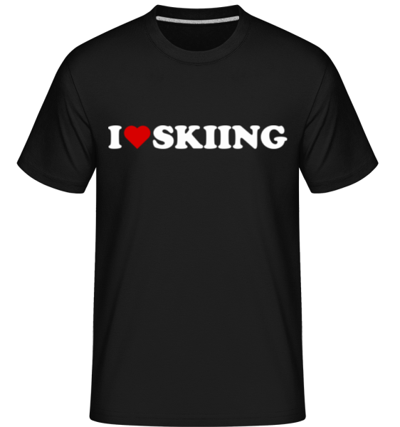 I Love Skiing -  Shirtinator tričko pre pánov - Čierna - Predné
