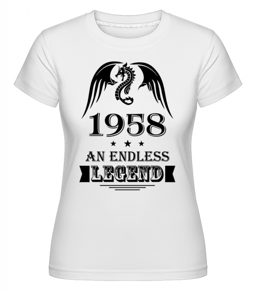 Nekonečné Legend 1958 -  Shirtinator tričko pre dámy - Biela - Predné