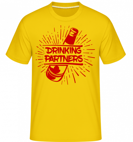 Drinking Partners -  Shirtinator tričko pre pánov - Zlatožltá - Predné