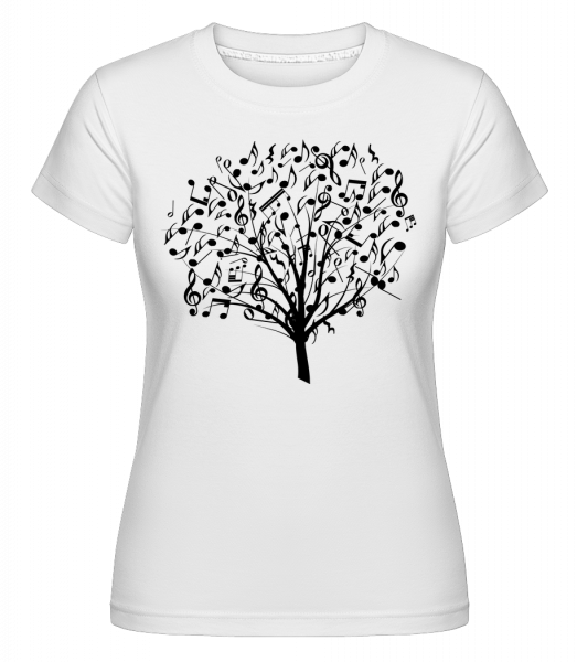 Music Tree -  Shirtinator tričko pre dámy - Biela - Predné