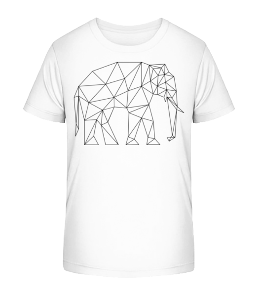 polygón Elephant - Detské bio tričko Stanley Stella - Biela - Predné
