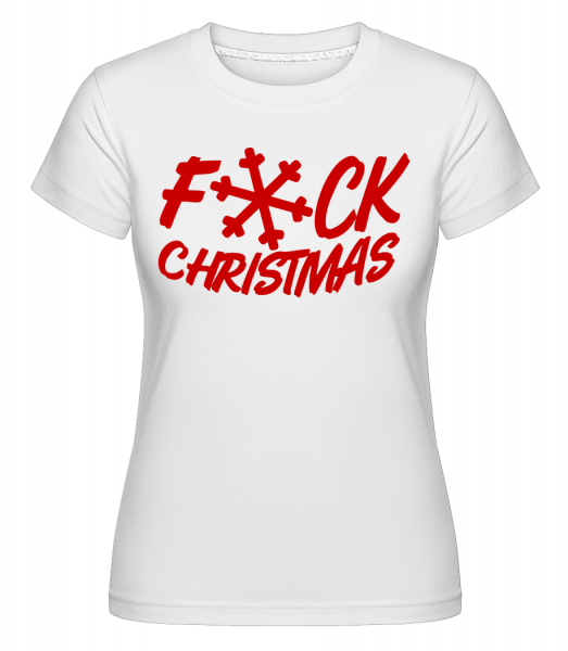 fuck Christmas -  Shirtinator tričko pre dámy - Biela - Predné