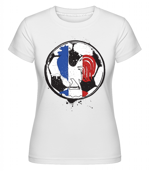 Football France -  Shirtinator tričko pre dámy - Biela - Predné