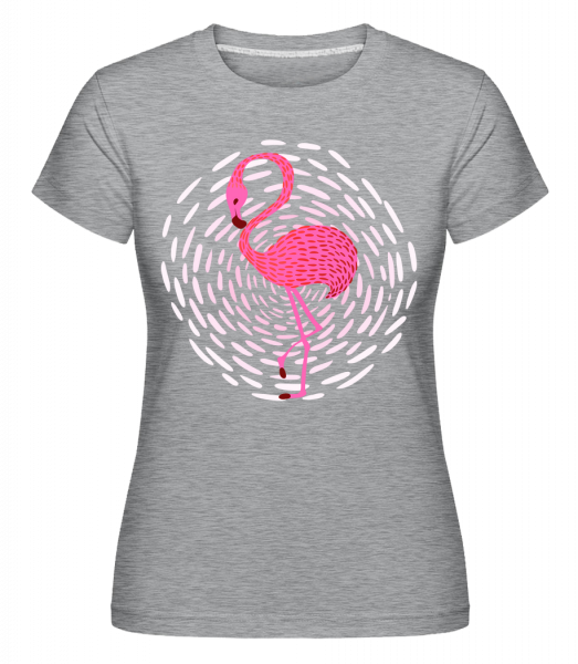Flamingo -  Shirtinator tričko pre dámy - Melírovo šedá - Predné