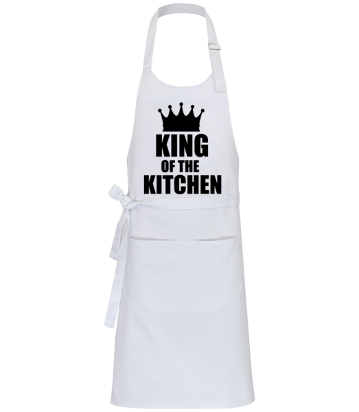 King Of The Kitchen - Profesionálna zástera - Biela - Predné