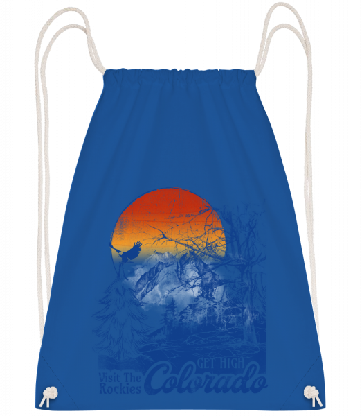 Get High Colarado - Drawstring batoh so šnúrkami - Kráľovská modrá - Predné