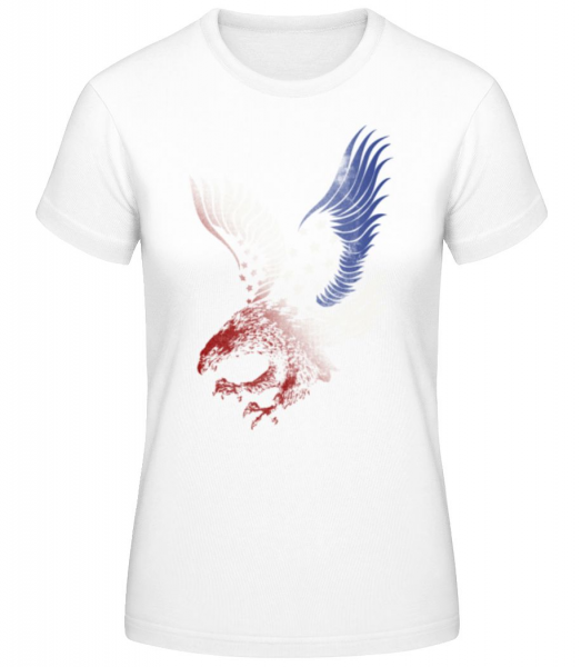americký orol - Dámske basic tričko - Biela - Predné