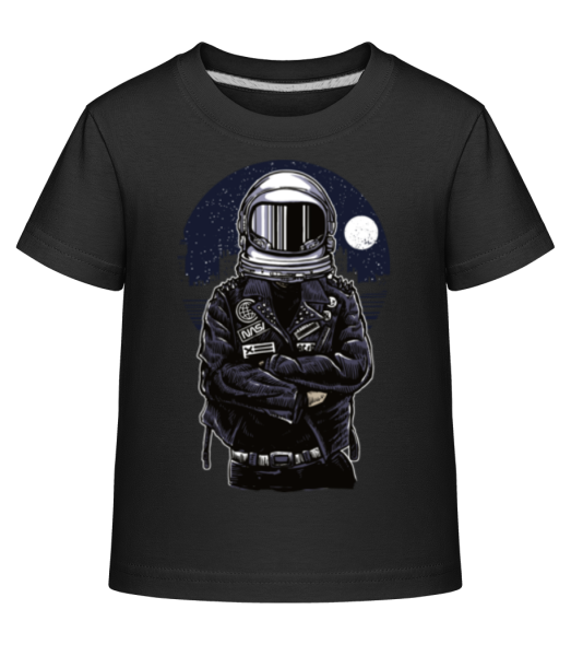 Astronaut Rebel - Detské Shirtinator tričko - Čierna - Predné