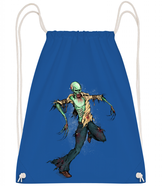 Creepy Zombie - Drawstring batoh so šnúrkami - Kráľovská modrá - Predné