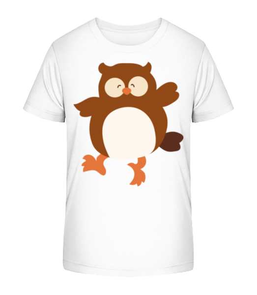 Kids Comic - Owl - Detské bio tričko Stanley Stella - Biela - Predné