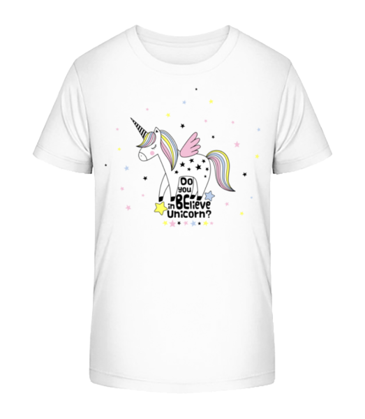 Veríte v Unicorn - Detské bio tričko Stanley Stella - Biela - Predné