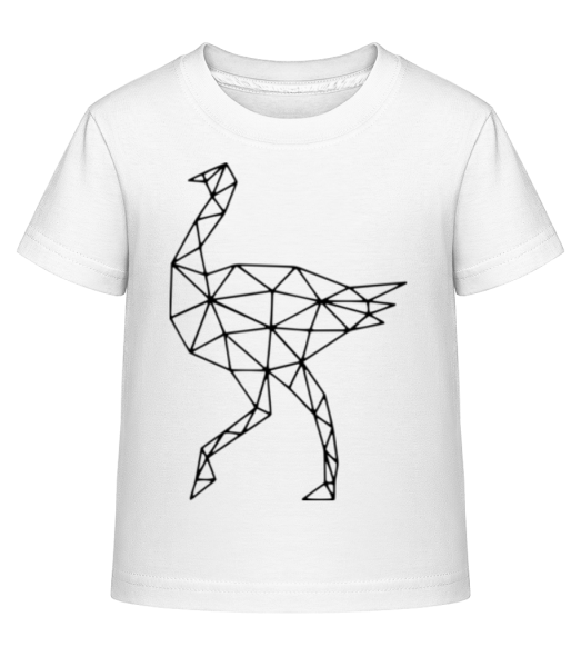 polygón Pštrosie - Detské Shirtinator tričko - Biela - Predné