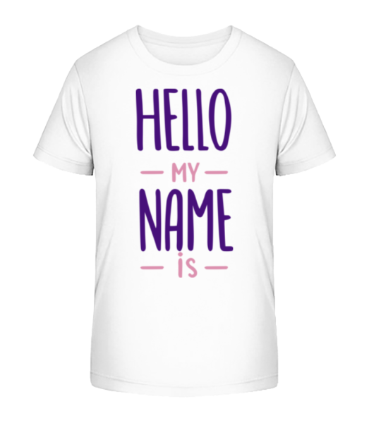 Hello My Name Is - Detské bio tričko Stanley Stella - Biela - Predné
