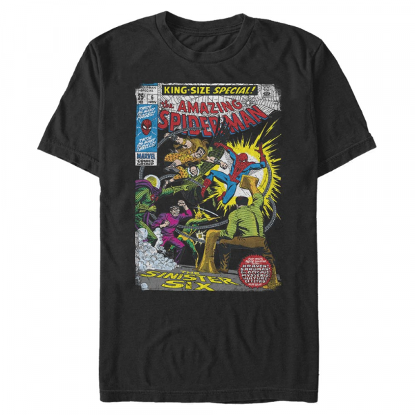 Marvel - Spider-Man - Spider-Man Sinister 6 Comic - Pánske Tričko - Čierna - Predné