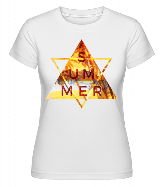 Summer Icon Triangle -  Shirtinator tričko pre dámy - Biela - Predné