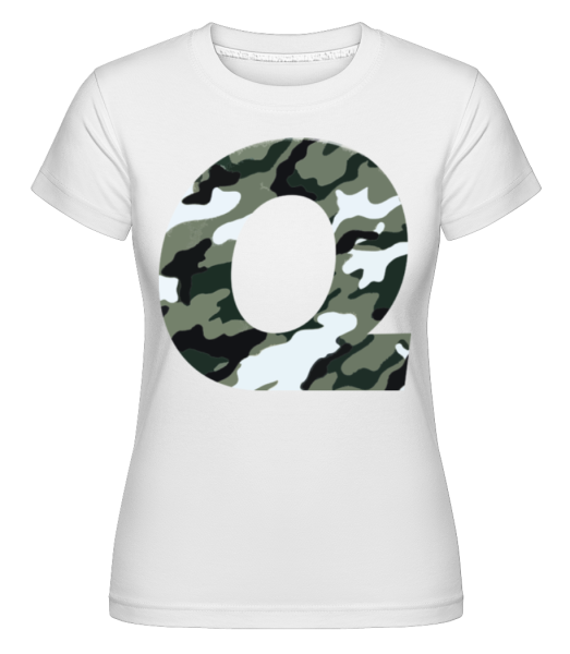 Queen Camouflage -  Shirtinator tričko pre dámy - Biela - Predné
