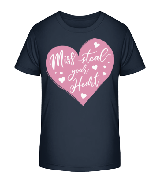 Miss Steal Your Heart - Detské bio tričko Stanley Stella - Namornícka modrá - Predné