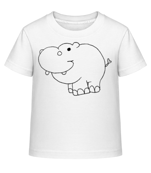 Deti Comic - Hippo - Detské Shirtinator tričko - Biela - Predné