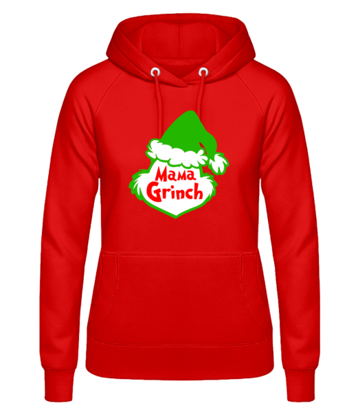 Mama Grinch - Dámska mikina - Červená - Predné