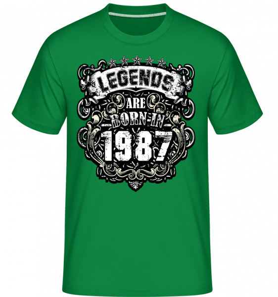Legendy sa narodili v roku 1987 -  Shirtinator tričko pre pánov - Irish green - Predné