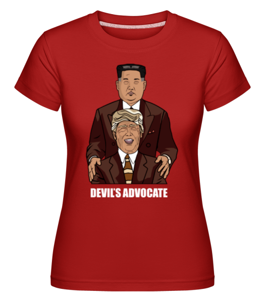 Devils Advocate -  Shirtinator tričko pre dámy - Červená - Predné