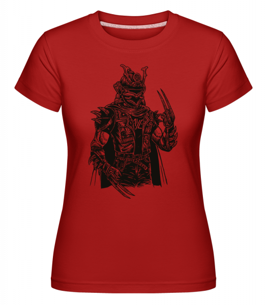 Samurai Punk -  Shirtinator tričko pre dámy - Červená - Predné
