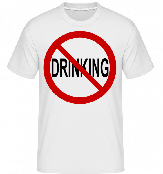 Nie Alkohol Sign -  Shirtinator tričko pre pánov - Biela - Predné