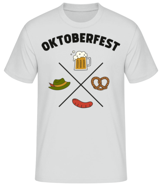 Oktoberfest - Pánske basic tričko - Melírovo šedá - Predné