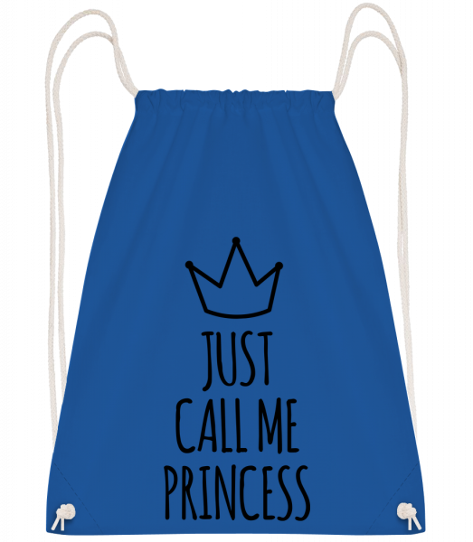 Just Call Me Princess - Drawstring batoh so šnúrkami - Kráľovská modrá - Predné