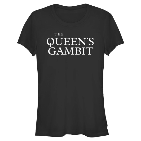 Netflix - Dámsky gambit - Logo Queens - Deň svätého Valentína - Dámske Tričko - Čierna - Predné