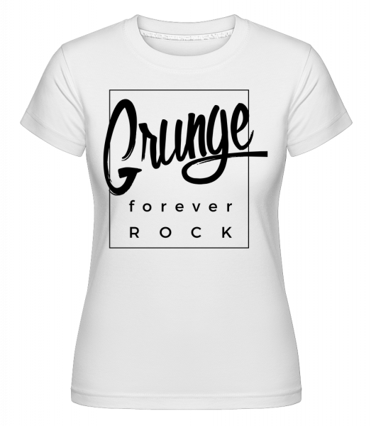 Grunge Forever rock -  Shirtinator tričko pre dámy - Biela - Predné