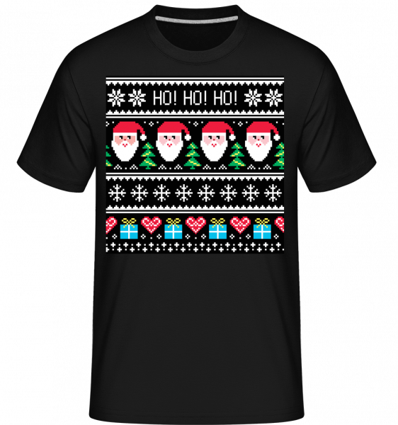 Ugly Ho Ho Ho -  Shirtinator tričko pre pánov - Čierna - Predné