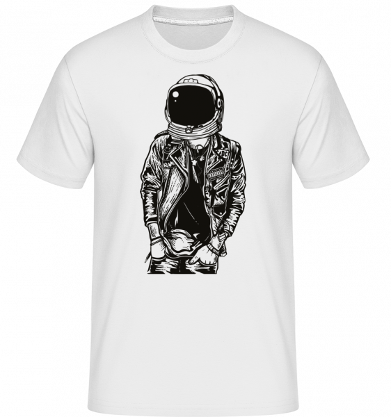 Astronaut Punkster -  Shirtinator tričko pre pánov - Biela - Predné